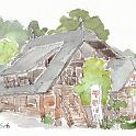 東京 日の出町 「大久野郵便局」  さいたま市から青梅--二ツ塚峠--武蔵五日市--高尾--日野と回ってきました。ログ作りの山小屋風の郵便局。