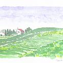 イタリア トスカーナ  トスカーナの田園風景2枚目。