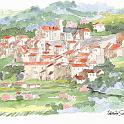 南フランスアレー  安野光雅さんの画集『ヨーロッパの街から村へ』から。