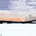 Winter in Biei  ネットの写真から。美瑛、夕焼けの雪景色。- Procreate,Nicholas