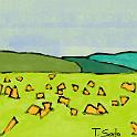 Summer in Kirigamine,Nagano  長野県霧ヶ峰高原の夏。黄色いのはニッコウキスゲ。- Procreate,Oil Pastel,Qol