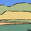 Mt.Asama from Karuizawa  南軽井沢から見た秋の浅間山 。 Mt. Asama in autumn seen from Minami Karuizawa. - Procreate,Oil Pastel,Nicholas