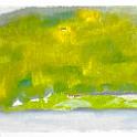 From the ferry across the fjord  2012年の北欧ツアーから。同じモチーフをiPadのアプリでも描いた。- Kawachi Oil Pastel on CANSON Figueras
