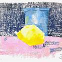 Still Life  Tony AllainのソフトパステルをKawachiのオイルパステルで模写。- Kawachi Oil Pastel on CANSON Figueras