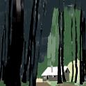 house in forest  写真投稿サイト Unsplash の写真から。- Procreate,Nicholas