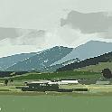 Farm in Furano  2018年8月、北海道旅行で。富良野。- Procreate,Nicholas : Biei_Furano