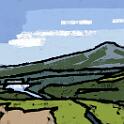 Lake Shirakaba from Mt.Kuruma Ⅱ  車山からの白樺湖 - Adobe Fresco /  Inkroller