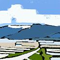 Mt.Ariake from The Road of Ariake  2013年5月 「有明の道」から有明山 - Adobe Fresco EPIC S3 Broken Roller